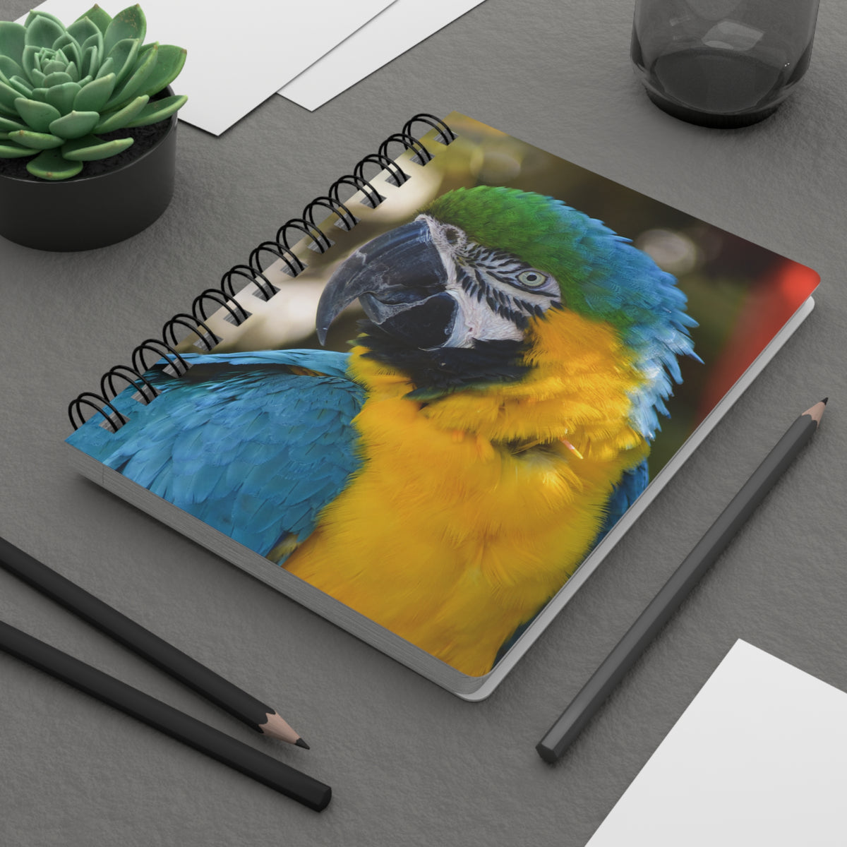 Spiral Notebook - Ruled Line "Blue and Gold McCaw" by Kim A. Bailey