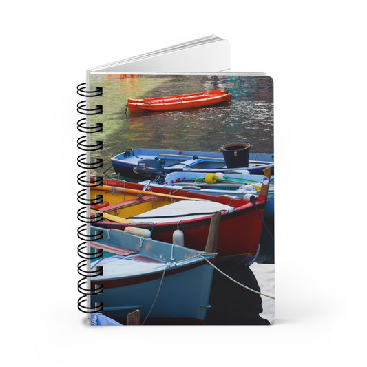 Spiral Notebook - Ruled Line - "Fishing Boats" by Kim Bailey