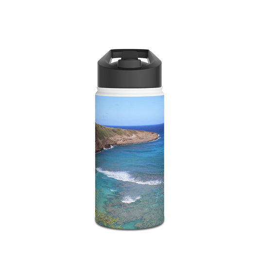 Stainless Steel Water Bottle, Standard Lid "Hanauma Bay" Photograph by Kim A. Bailey