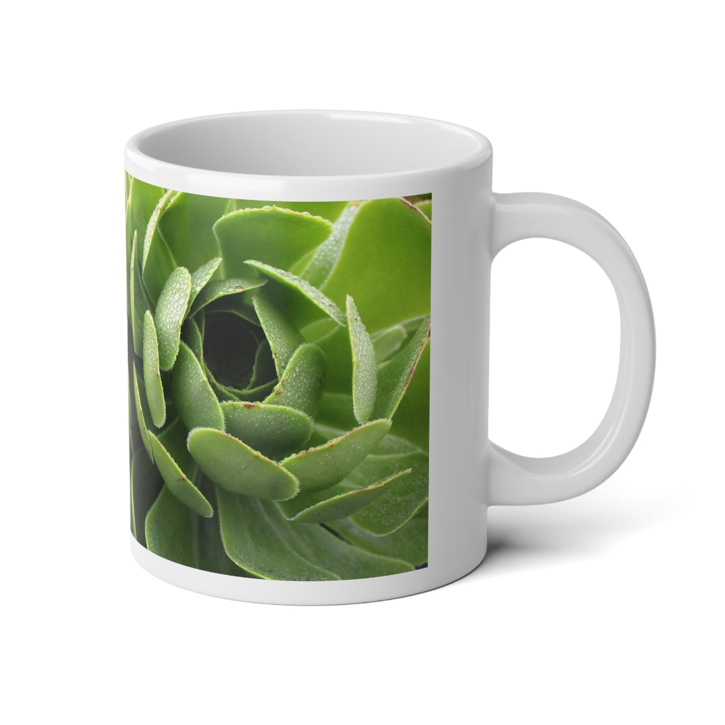 Jumbo Mug, 20 oz "Green Succulent" by Kim A. Bailey