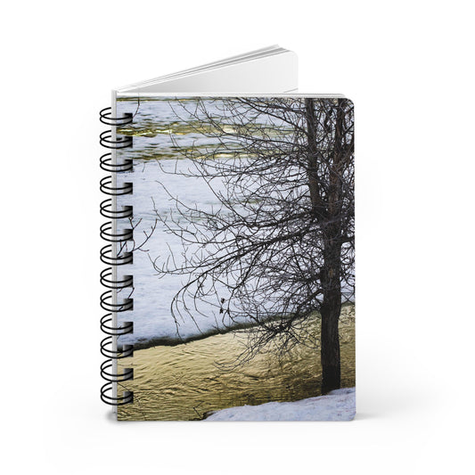 Spiral Notebook - Ruled Line - "Tree is Snow by Yellow River" by Kim Bailey