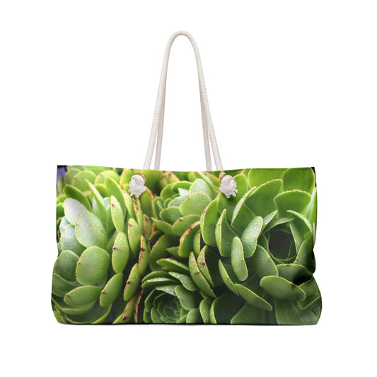 Weekender Tote Bag "Green Succulents" by Kim A. Bailey