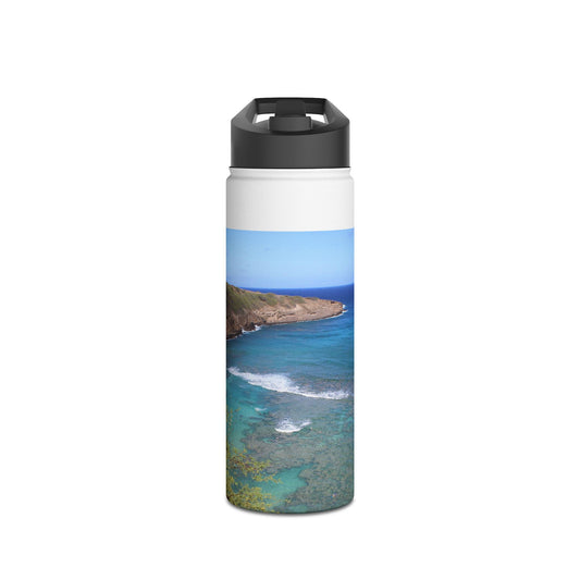 Stainless Steel Water Bottle, Standard Lid "Hanauma Bay" Photograph by Kim A. Bailey