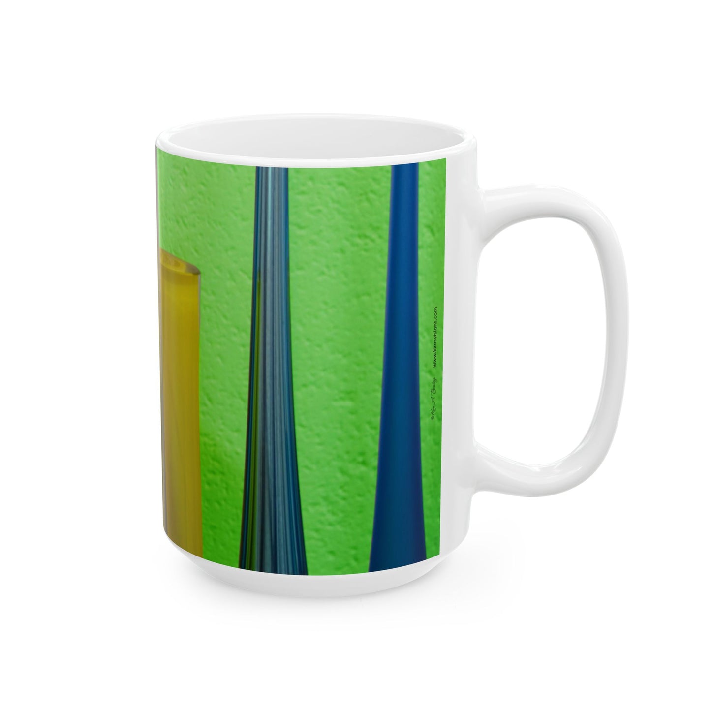 White Ceramic Mug, Glass on a Table in a Glass Factory, Murano, Italy, Photo by Kim A. Bailey