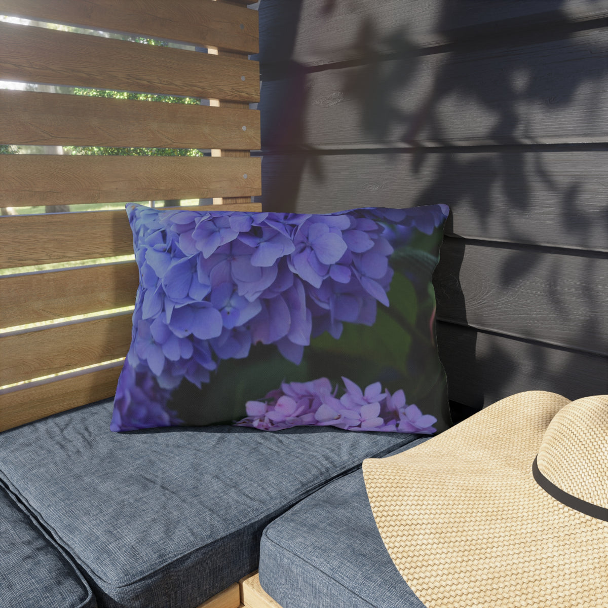 Outdoor Pillow "Hydrangeas" by Kim A. Bailey Choice of 4 sizes