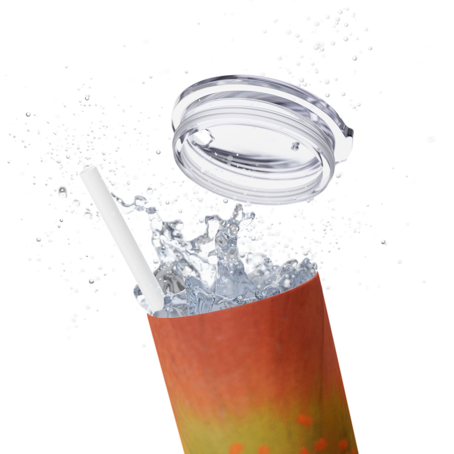 20 oz. Skinny Tumbler with Straw Featuring "Yellow Stamen" Photograph by Kim A. Bailey