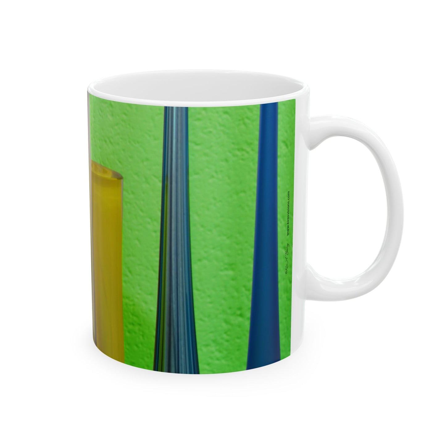 White Ceramic Mug, Glass on a Table in a Glass Factory, Murano, Italy, Photo by Kim A. Bailey