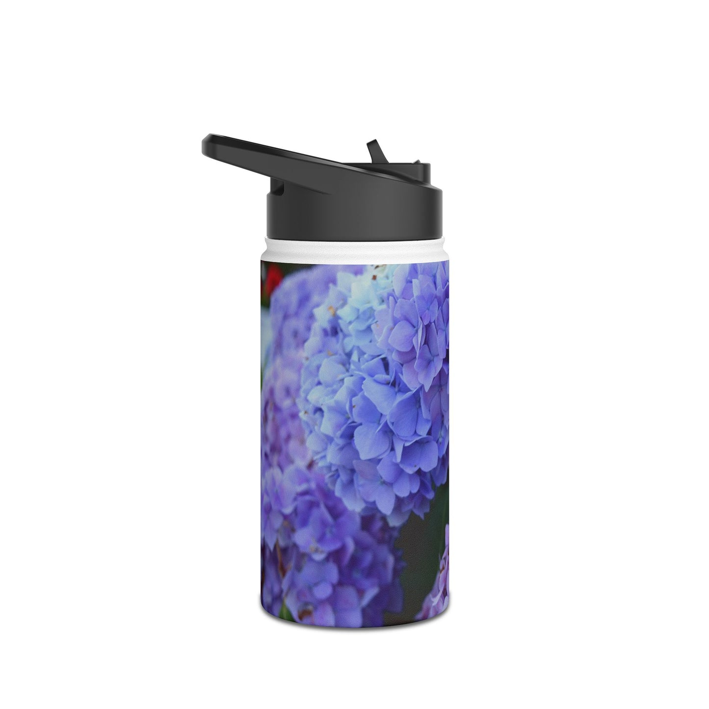 Blue Hydrangeas Stainless Steel Water Bottle - 12oz 18oz 32oz