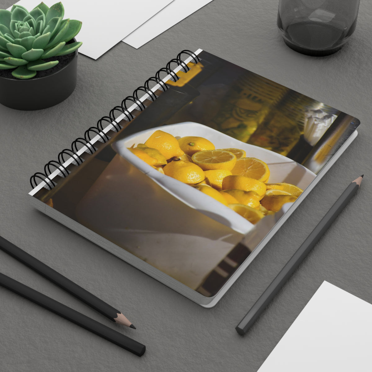 Lemon Spiral Bound Journal — Bright Citrus Notebook for Notes & Sketches