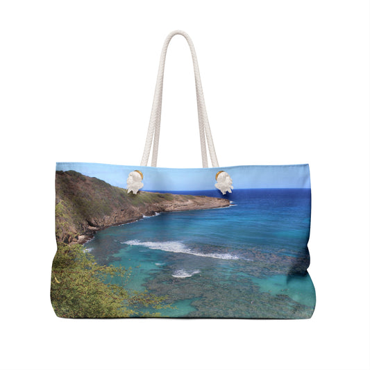Weekender Bag - Hanauma Beach Hawaii Printed Design by Kim A Bailey