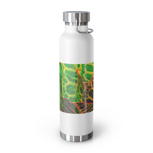 Water Bottle, Copper Vacuum Insulated Bottle, 22 oz "Croton" by Kim A. Bailey