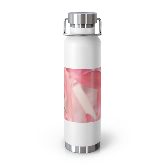 Water Bottle, Stainless-Steel Copper Vacuum Insulated, 22 oz "Pink Tinted Orchids" by Kim A. Bailey