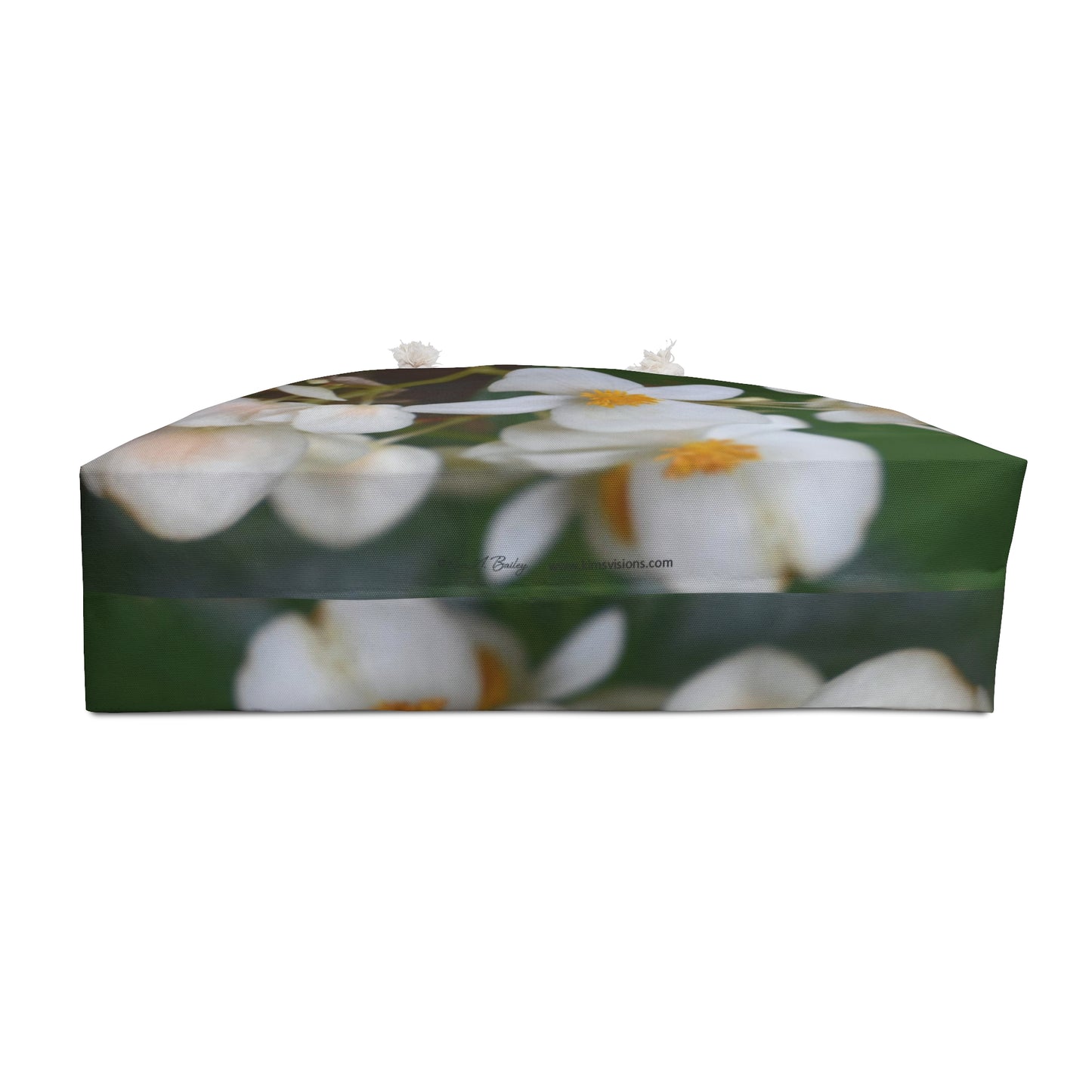 Weekender Tote Bag - “White Begonias” by Kim A. Bailey