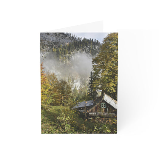 Photograph Note Cards (1, 10, 30, and 50 pcs.), "Cabin in Hallstatt, Austria" by Kim A. Bailey