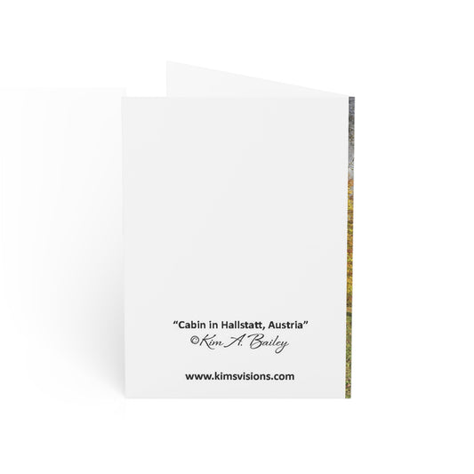 Photograph Note Cards (1, 10, 30, and 50 pcs.), "Cabin in Hallstatt, Austria" by Kim A. Bailey