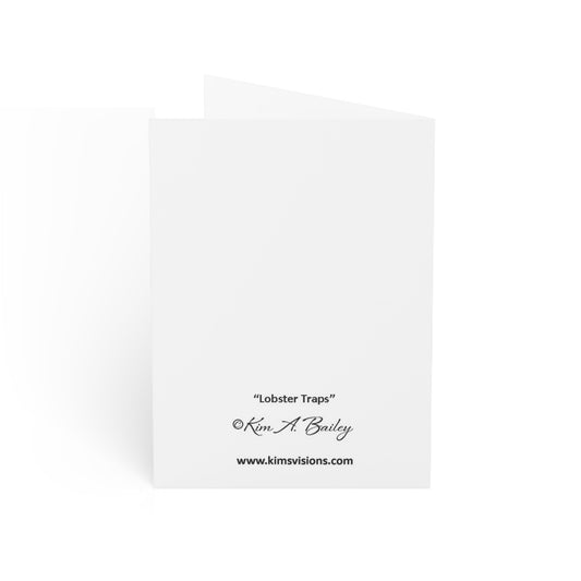 Lobster Traps Blank Greeting Cards, Photograph by Kim A. Bailey