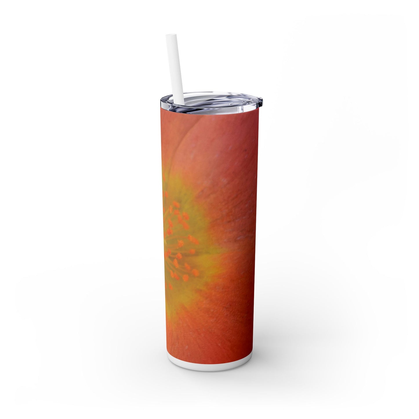20 oz. Skinny Tumbler with Straw Featuring "Yellow Stamen" Photograph by Kim A. Bailey