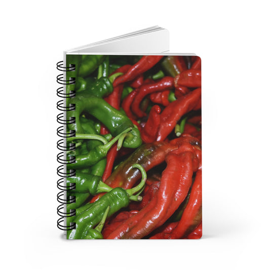 Spiral Notebook - Ruled Line "Chili Peppers" Photograph by Kim A. Bailey
