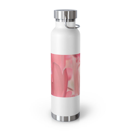 Water Bottle, Stainless-Steel Copper Vacuum Insulated, 22 oz "Pink Tinted Orchids" by Kim A. Bailey