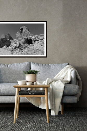 B/W Ruins on Olive Farm - Portugal, Original Photograph by Kim A. Bailey