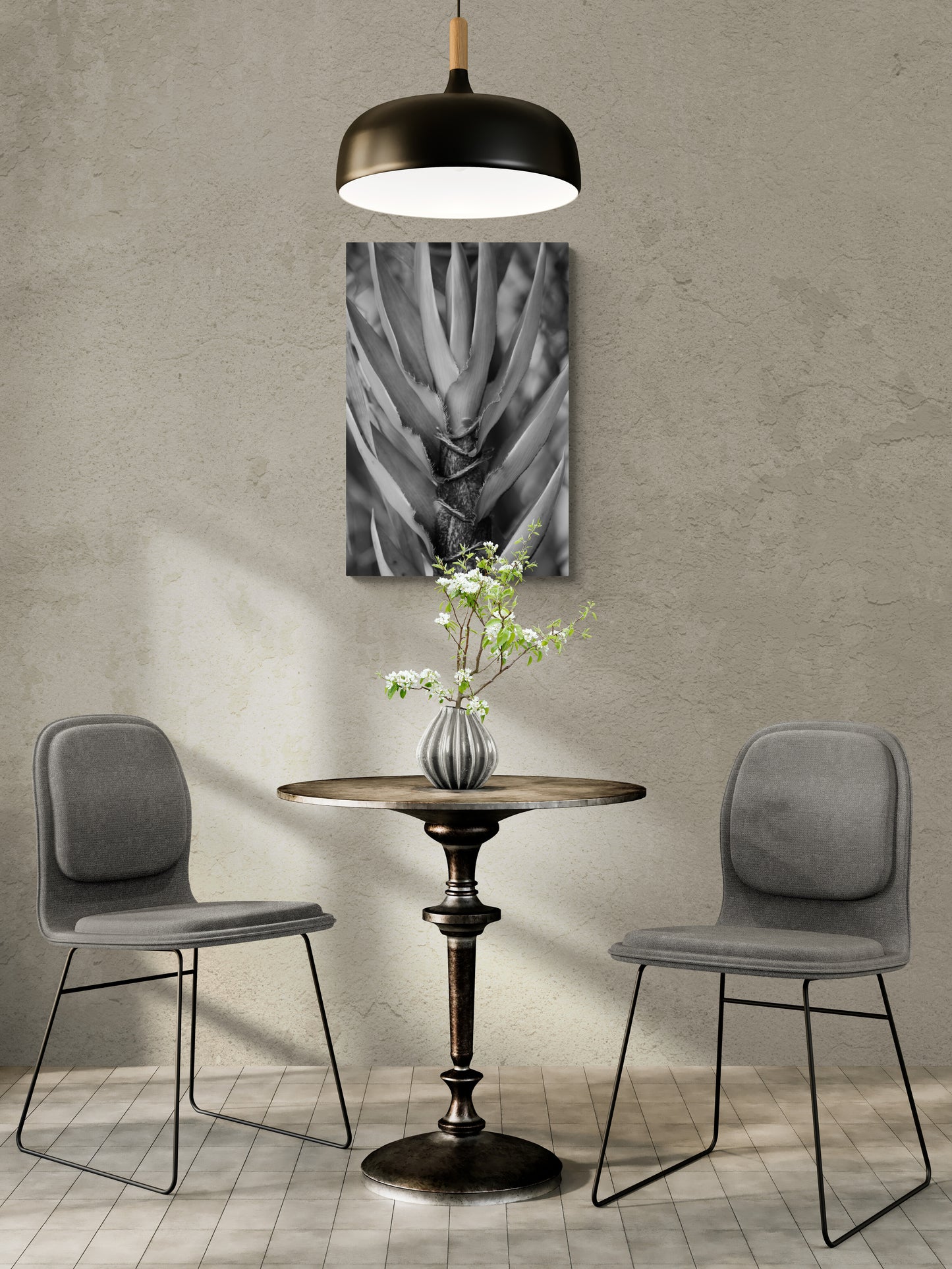 Bamboo-Close B/W Original Photograph by Kim A. Bailey in a Dinette