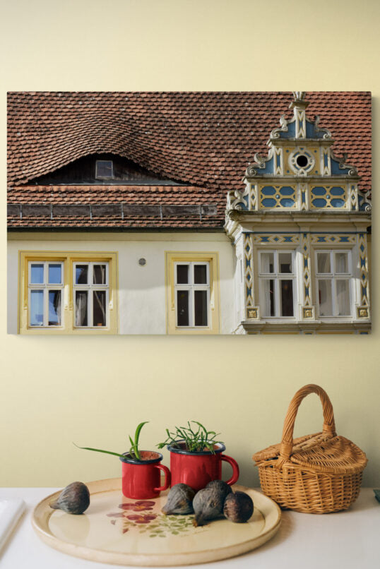Bavarian Homes, Rothenburg, Germany Original Photograph by Kim A. Bailey Hanging in a Home Office