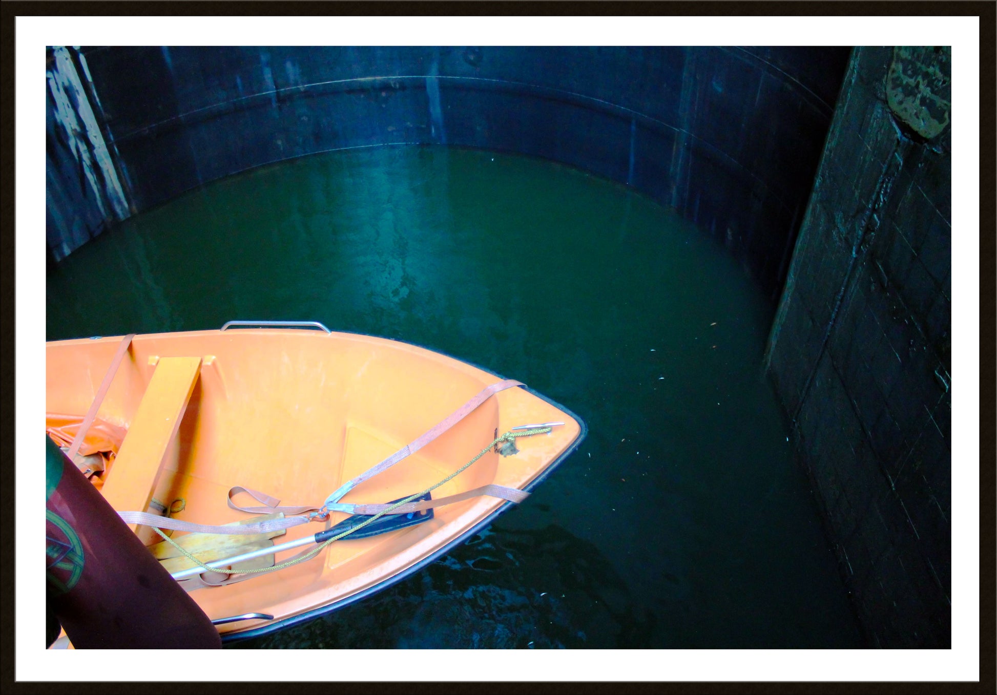 Boat in a Lock - Portugal, Original Photograph by Kim A. Bailey