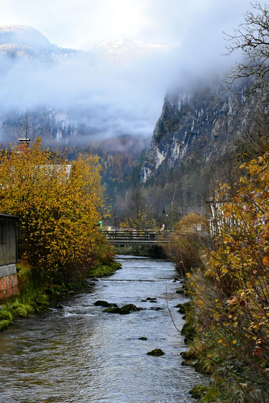 Bridge Over River in Hallstatt Original Photograph by Kim A. Bailey