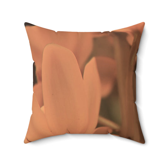 Decorative pillow with a floral pattern on a white background