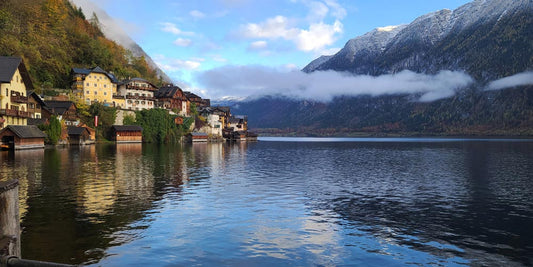 Hallstatt Lake, Austria Panoramic photograph by Kim A. Bailey