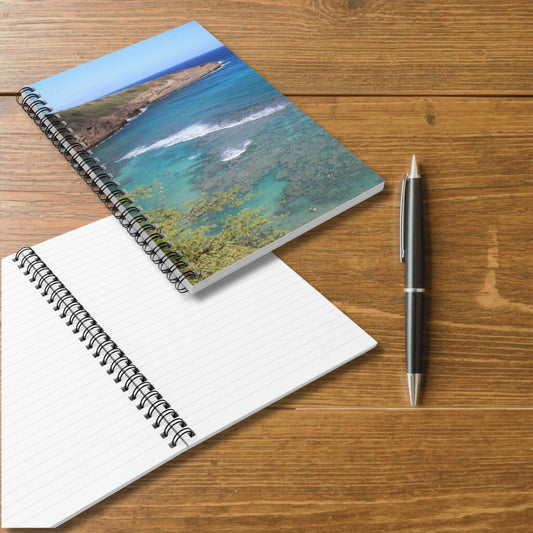 Spiral Notebook - Ruled Line - "Hanauma Bay Surf" by Kim Bailey