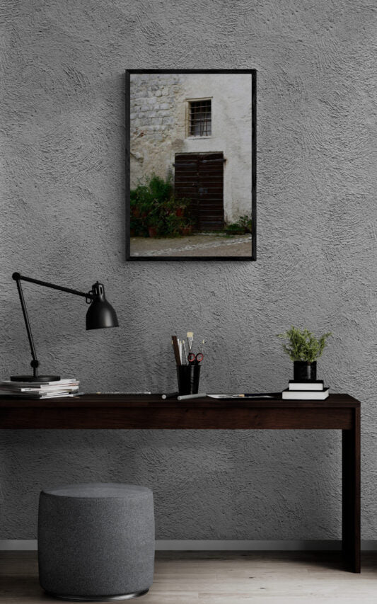 Iron Door to Castle, Salzburg, Austria Original Photograph by Kim A. Bailey Hanging over a desk