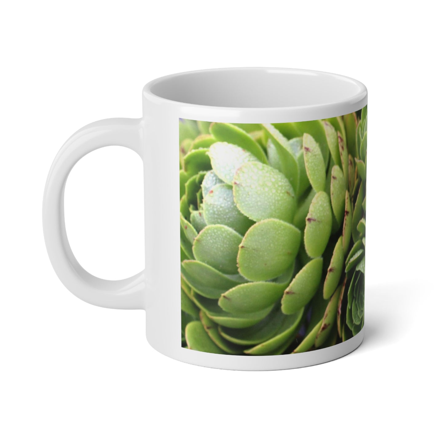 Jumbo Mug, 20 oz "Green Succulent" by Kim A. Bailey