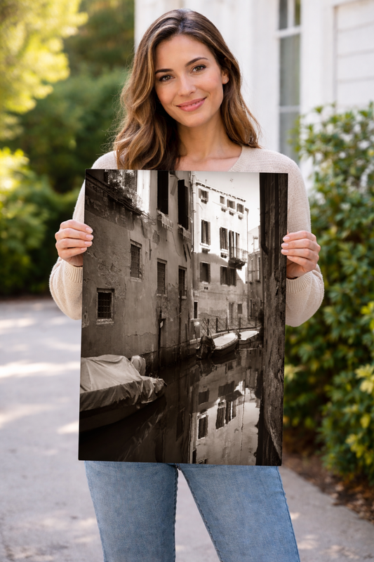 Venice Canal (Sepia Toned Print)
