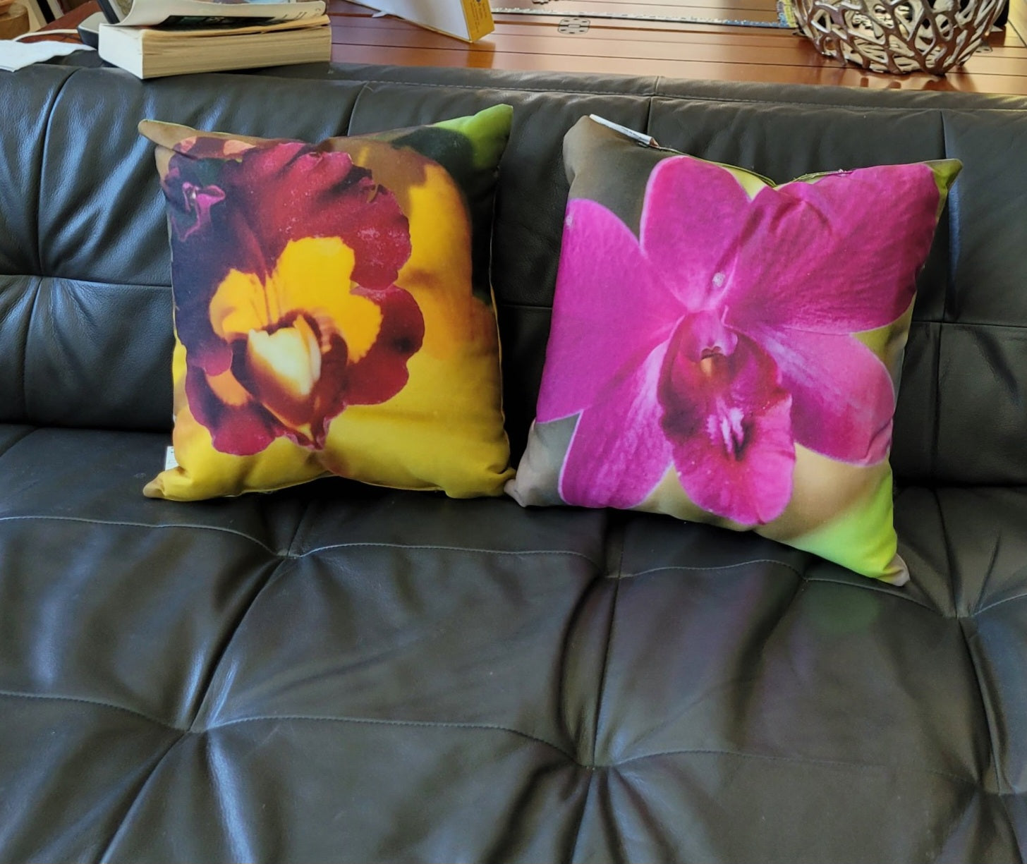 Outdoor Square Pillow "Purple Orchid"