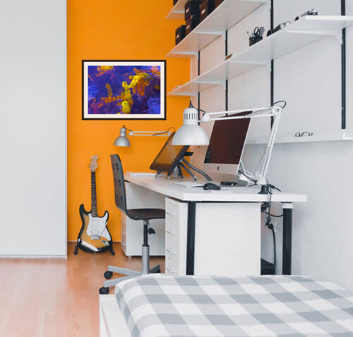 Purple and Yellow (Cabomba), Original Photograph by Kim A. Bailey