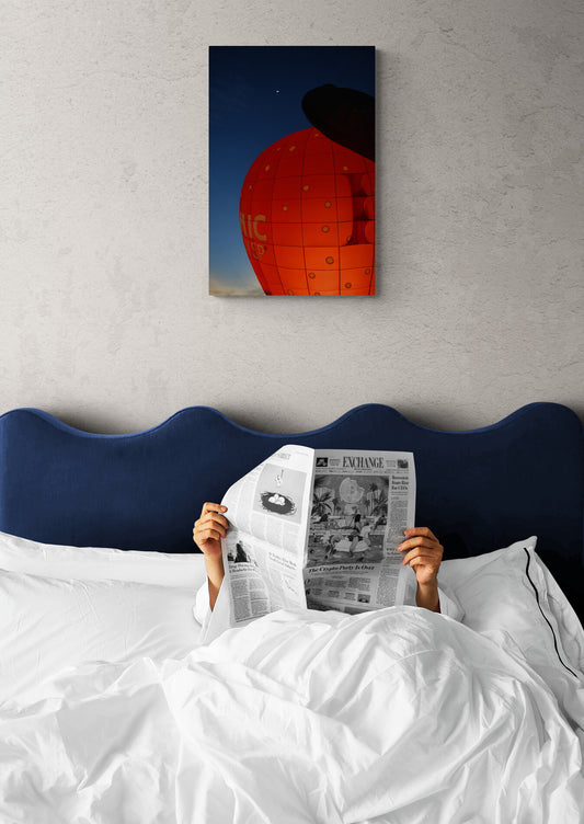 Red Balloon Under the Moon, Original Photograph by Kim A. Bailey