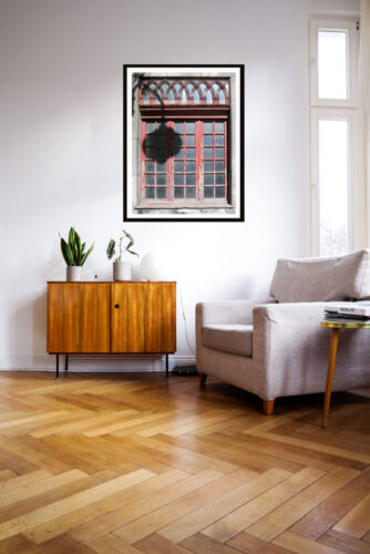 Red Window - Portugal, Original Photograph by Kim A. Bailey