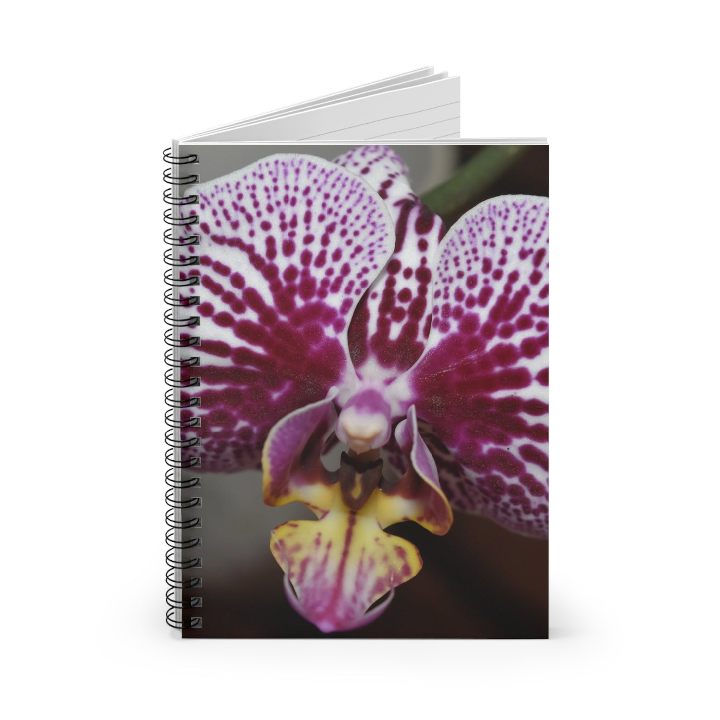 Ruled Line Spiral Notebook - Orchid Design by Kim Bailey