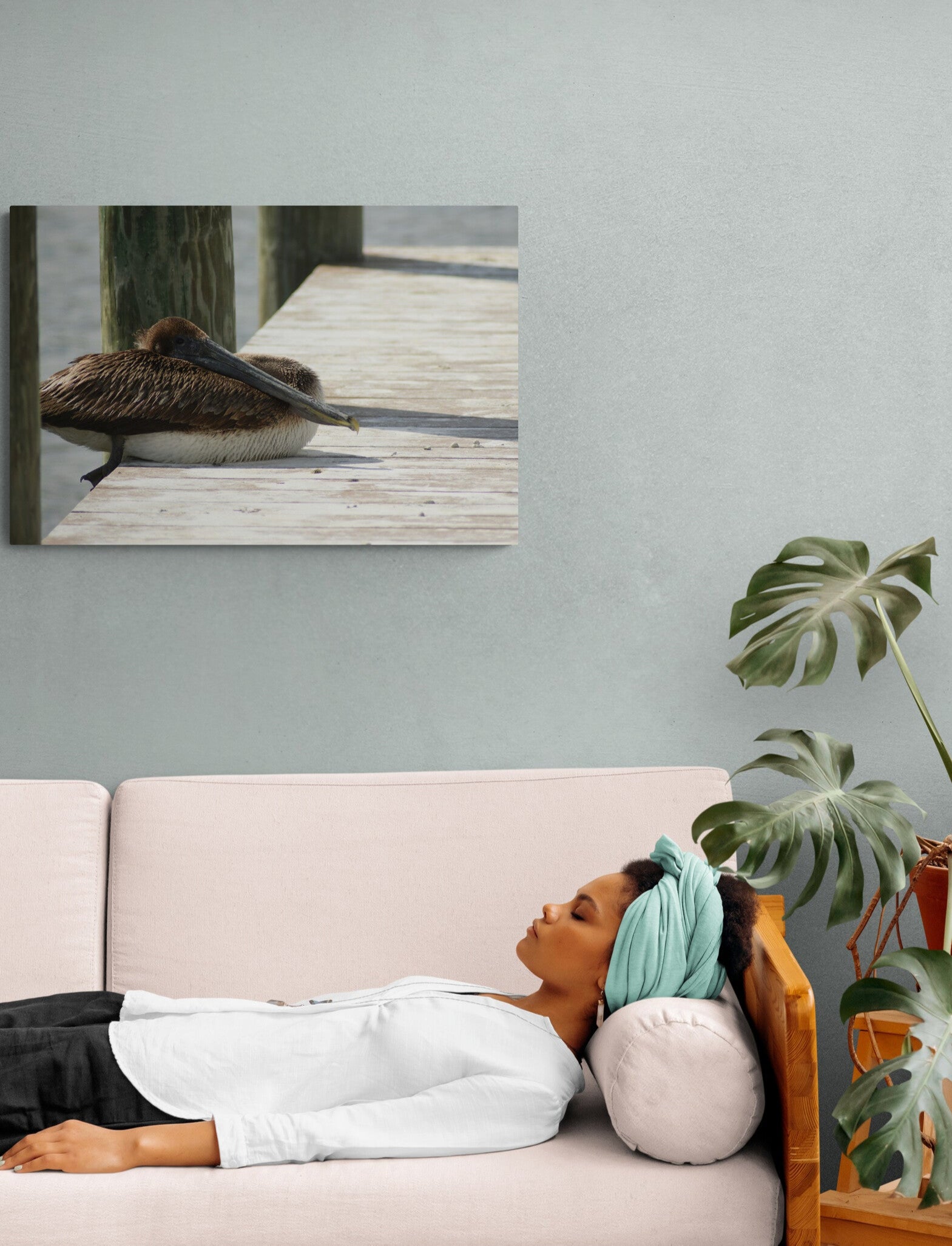 Sitting Pelican, Original Photograph by Kim A. Bailey