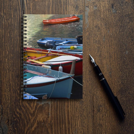 Spiral Notebook - Ruled Line - "Fishing Boats" by Kim Bailey