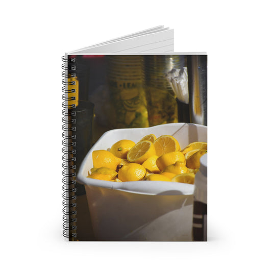 Spiral Notebook "Lemonade" Photograph by Kim A. Bailey - Ruled Line with Pocket