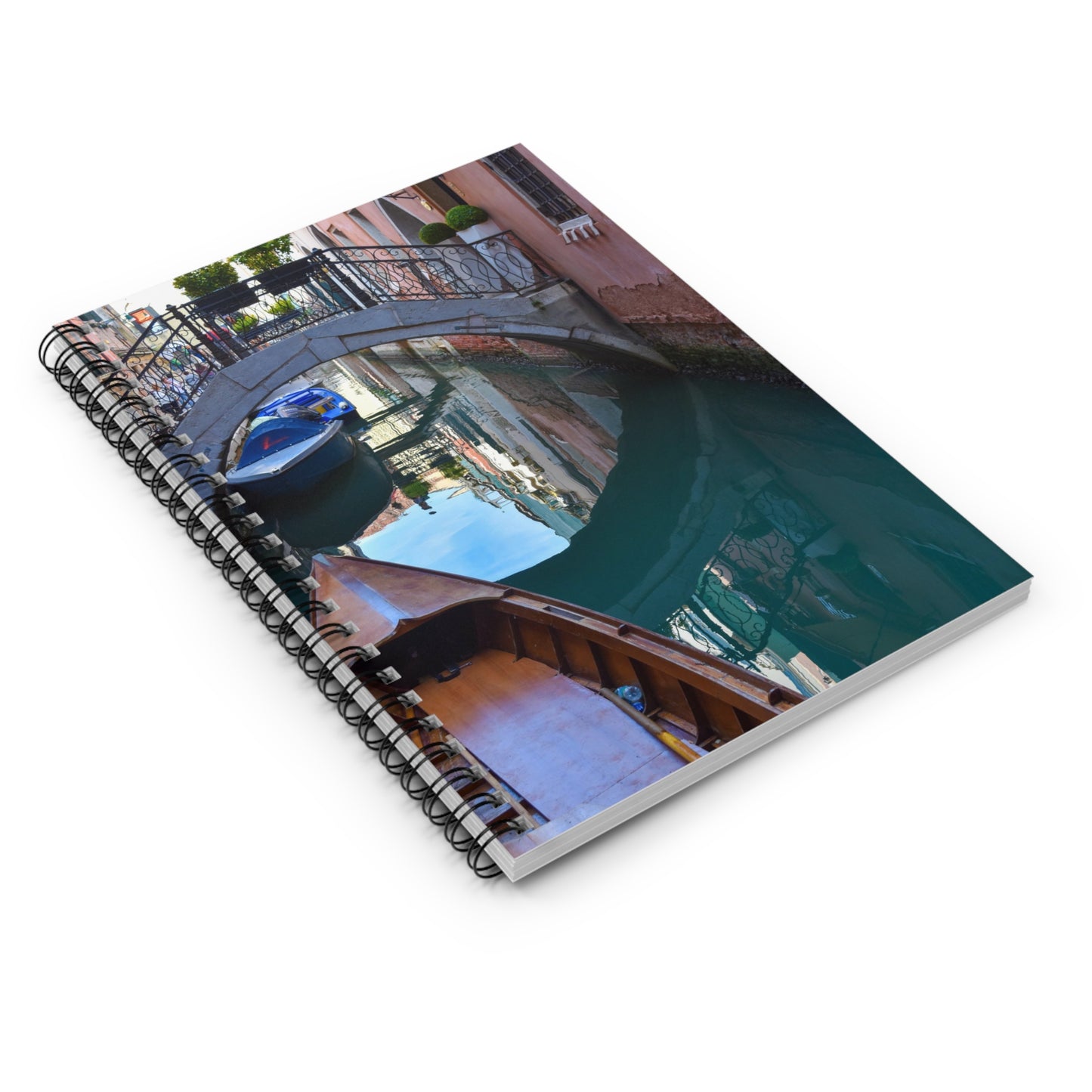 Spiral Notebook or Journal - Ruled Line - "Venice Canal" by Kim Bailey