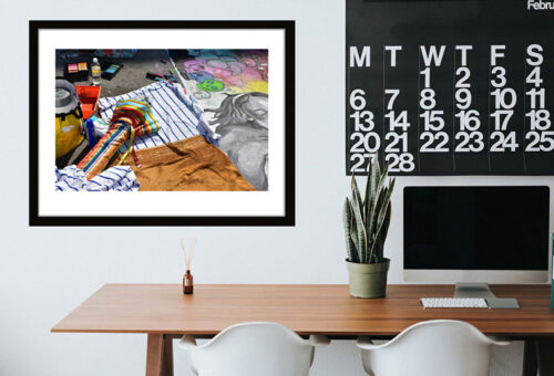 Supplies of a Street Painter