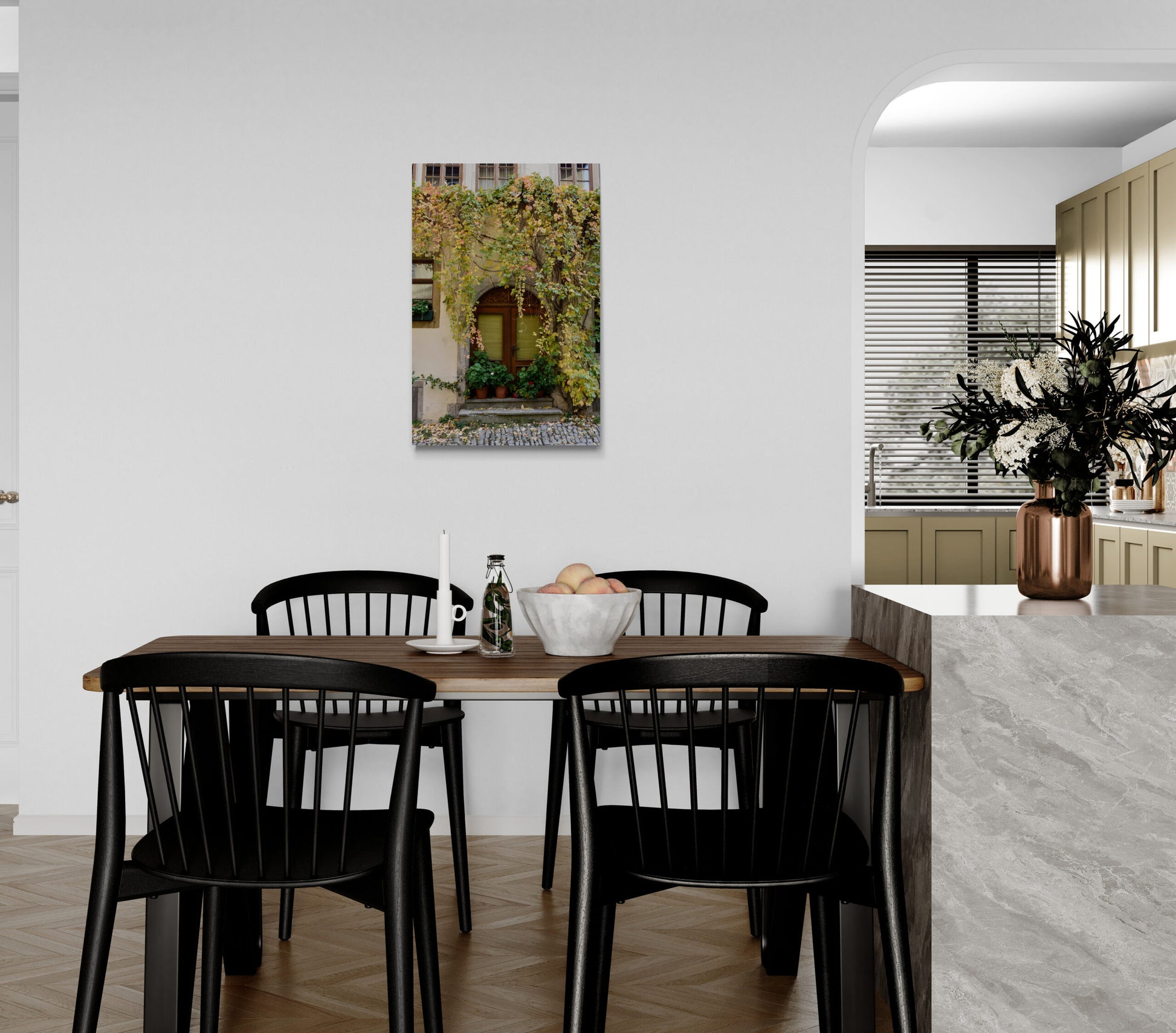 Vines Over Door Original Photograph by Kim A. Bailey in a kitchen