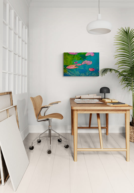 Water Lily Leaves (Pink and Green)