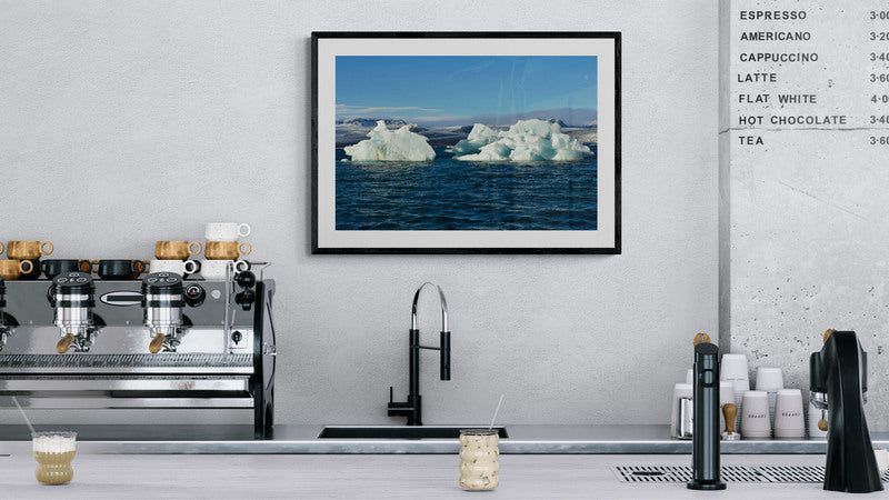 Glacier Ice with Moon