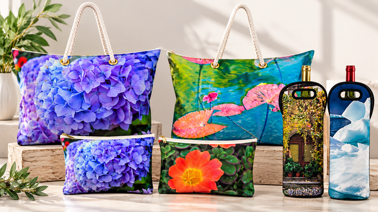 Durable tote bags for travel or gift giving. 