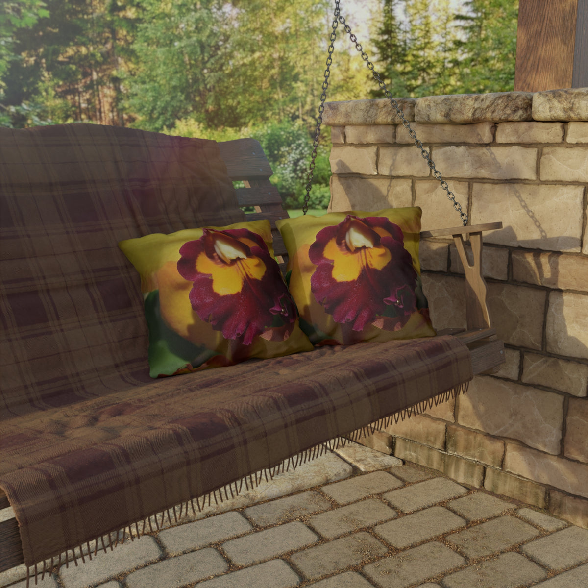 Cattleya Orchid Outdoor Pillow by Kim A. Bailey - Choice of 4 sizes