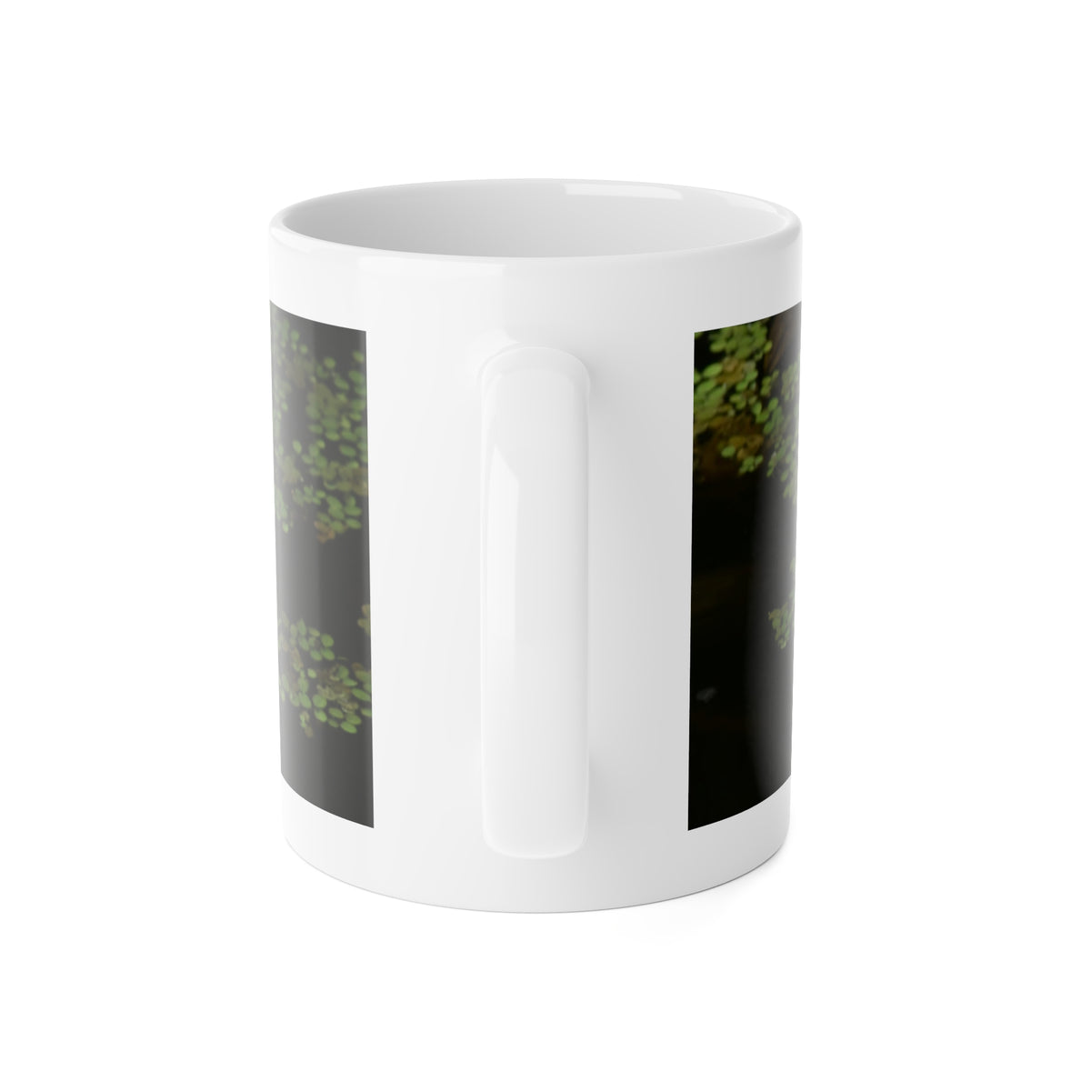 White Ceramic Mug, 11 oz "Blue Aster" by Kim A. Bailey